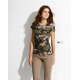 SOL'S CAMO WOMEN ROUND COLLAR T-SHIRT